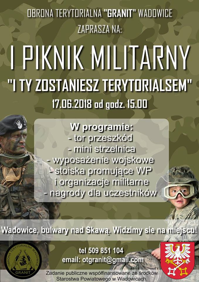 I Piknik Militarny dla dzieci i młodzieży w Wadowicach