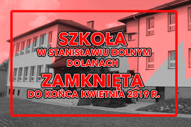 Szkoła w Stanisławiu Dolnym Dolanach zamknięta!