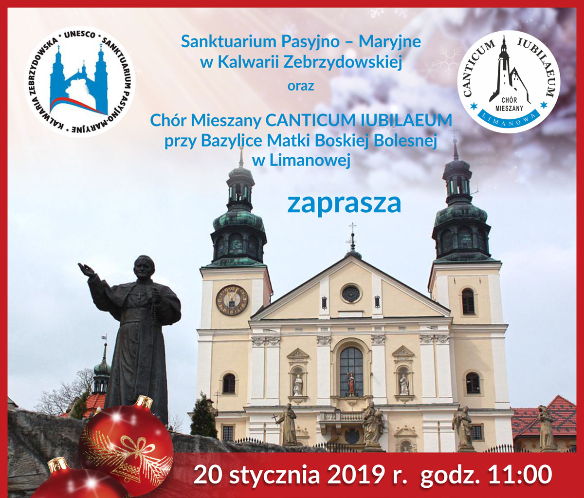 Koncert kolęd limanowski Chóru CANTICUM IUBILAEUM – 20 stycznia 2019 r.