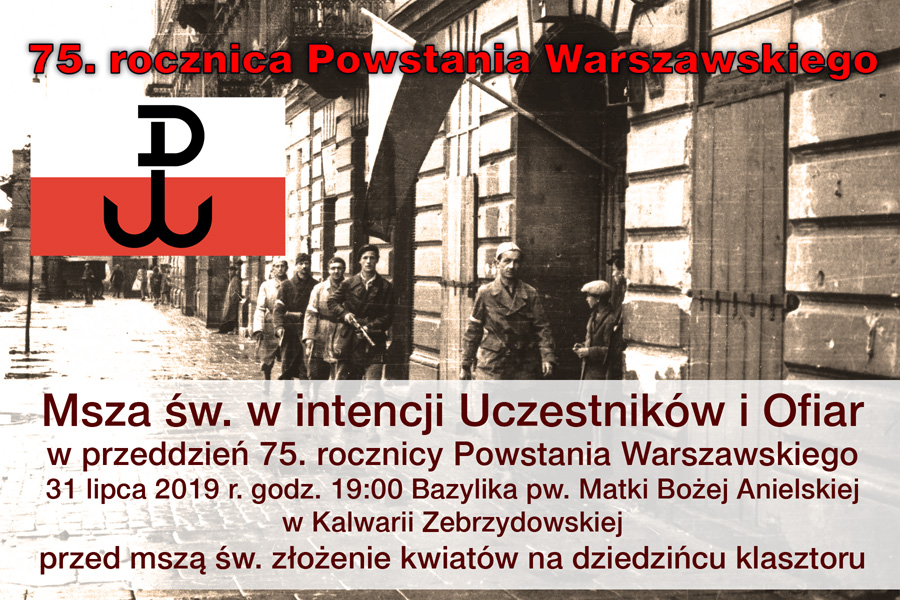 75. rocznica Powstania Warszawskiego – Msza św. w intencji Uczestników i Ofiar