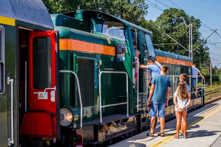 26 sierpnia Kalwarię odwiedził pociąg retro