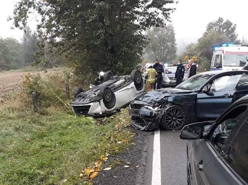 Do poważnego wypadku doszło w Zebrzydowicach na trasie Kalwaria Zebrzydowska – Przytkowice