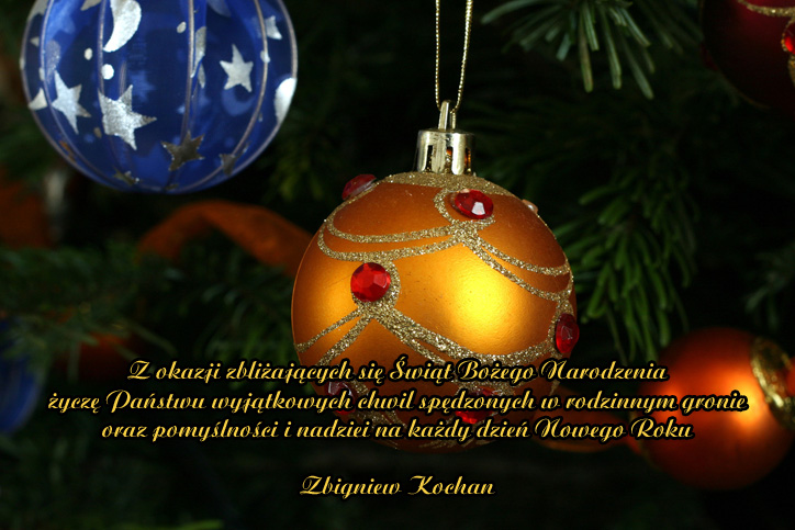 Życzenia Świąteczne od Radnego Zbigniewa Kochana