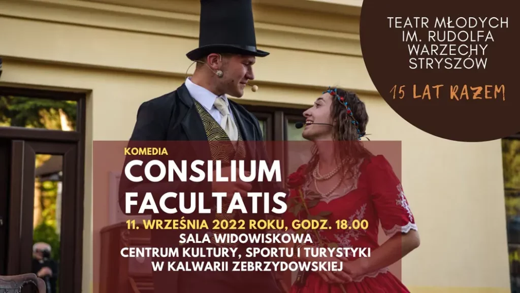 Komedia „Consilium Facultatis” na deskach Sali Widowiskowej w Kalwarii
