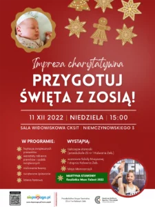Przygotuj Święta z Zosią! – wydarzenie charytatywne dla Zosi Pająk @ Sala Widowiskowa CKSiT, Niemczynowksiego 3