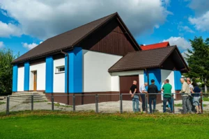 Budynek Ludowego Klubu Sportowego „Sokół” w Przytkowicach zyskał nowy wygląd