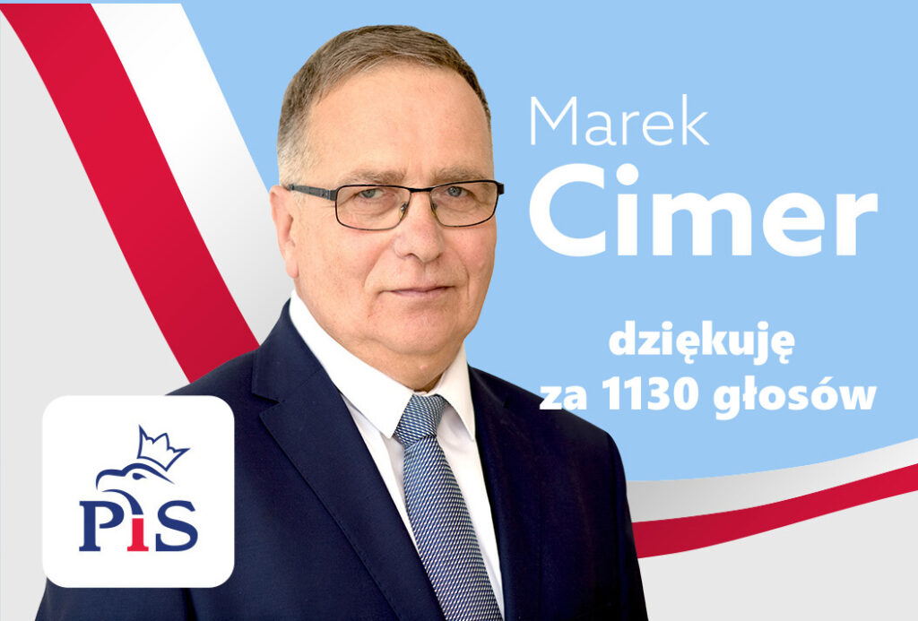 Marek Cimer dziękuje za poparcie w wyborach samorządowych do Rady Powiatu Wadowickiego