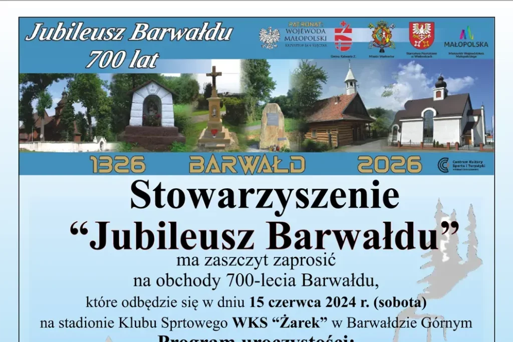 W sobotę w Barwałdzie Górnym odbędzie się kolejne świętowanie 700-lecie Jubileusz Barwałdu