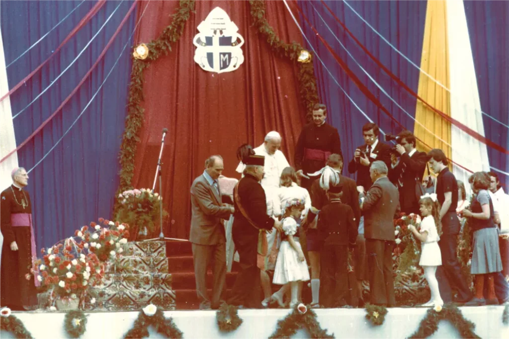 45lat temu do Sanktuarium Kalwaryjskiego po raz pierwszy przybył papież Jan Paweł II