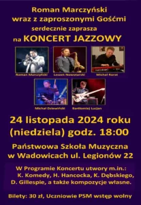 Roman Marczyński zaprasza na Koncert Jazzowy! @ Sala Koncertowa Państwowej Szkoły Muzycznej I i II stopnia