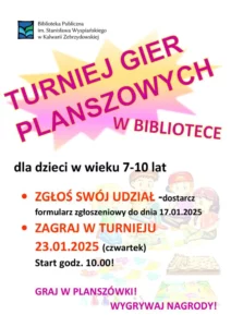 Turniej Gier Planszowych w Bibliotece @ Biblioteka Publiczna im. Stanisława Wyspiańskiego