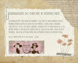 warsztaty Kapeluszowo czyli nakrycia głowy w dworskim stylu @ Dwór w Stryszowie